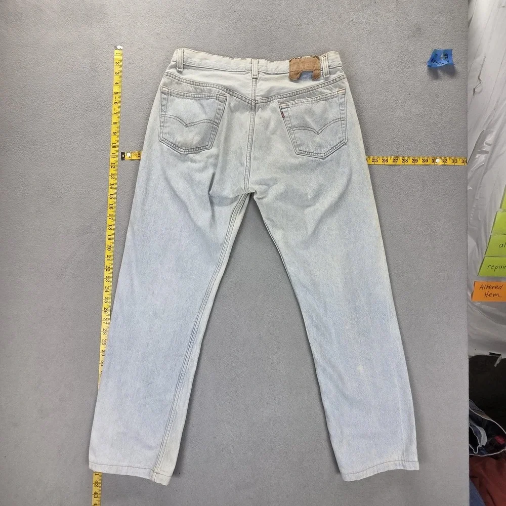 Vintage Levis 501 Jeans Mens Blue Straight Made‎ In USA Button Fly Fits 32x29